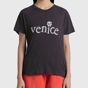 ERL Venice Print Black Crew Neck T Shirt L​